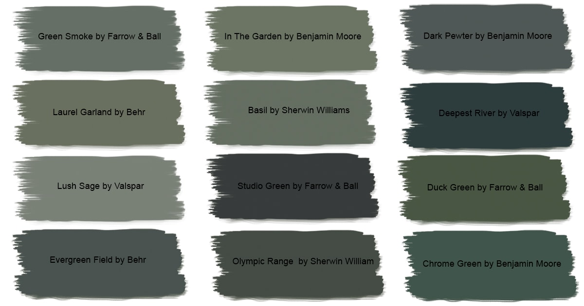 The Best Dark Green Paint Colors By Different Brands FB 
